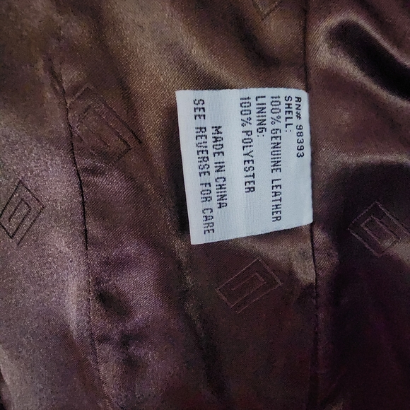 Pamela McCoy Suede Leather Jacket in Rich Brown.pit To Pit 19" - Picture 6 of 8